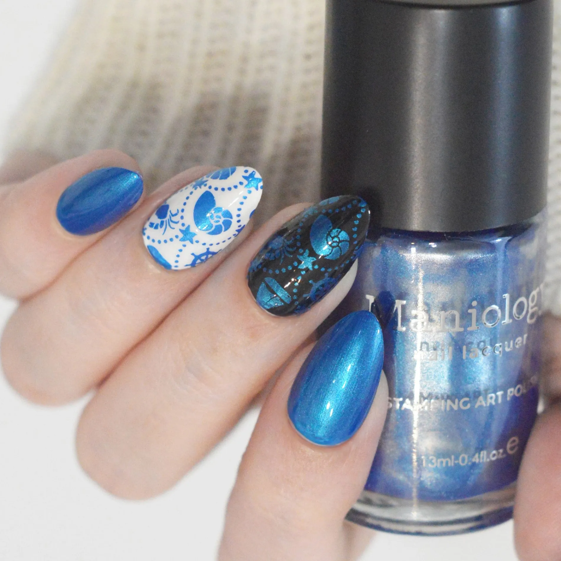 Lost At Sea (B558) - Metallic Blue Stamping Polish