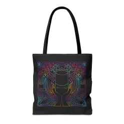 Maniology Rainbow Black Tote Bag