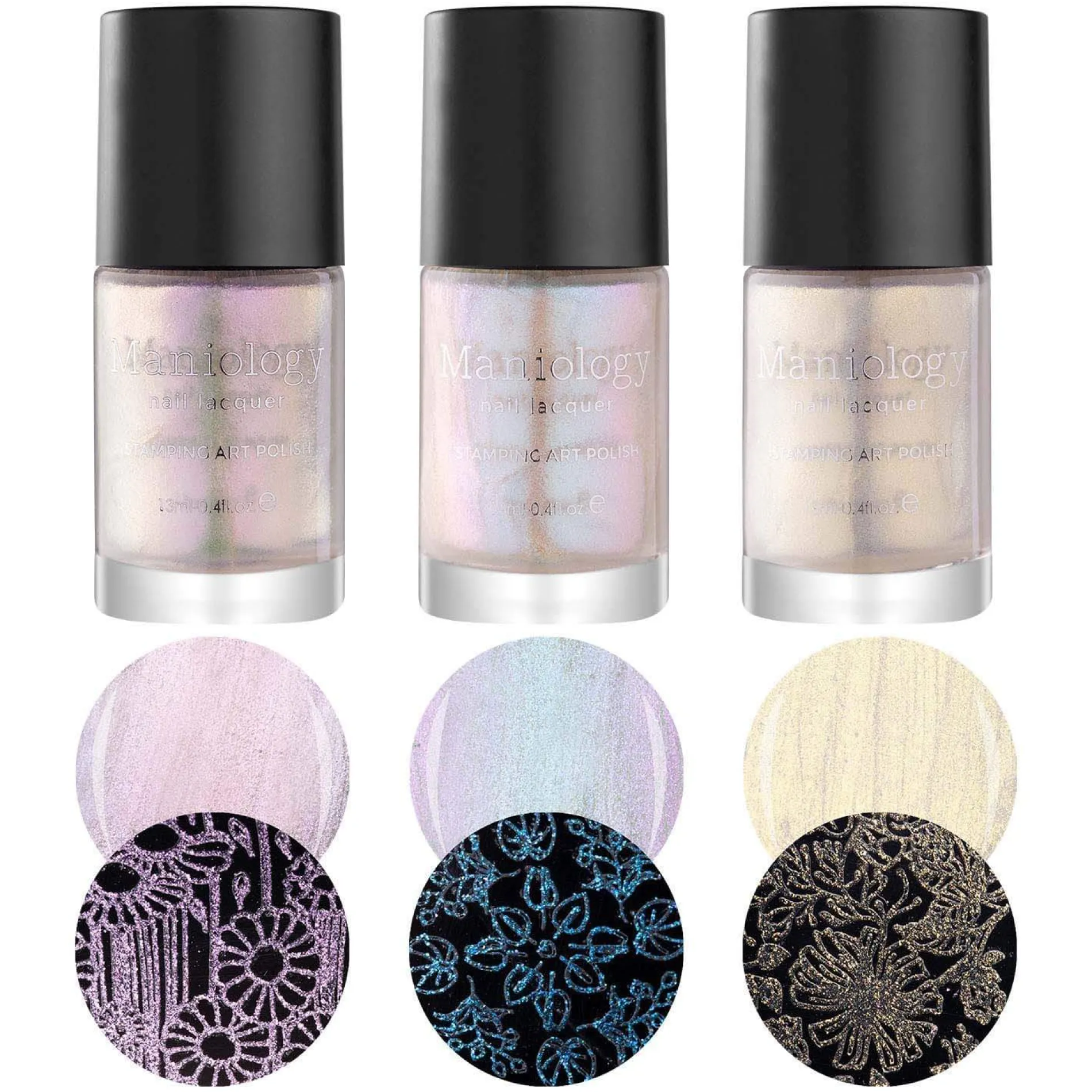 Moonbeams: 3-Piece Iridescent Shimmer Stamping Polish Set