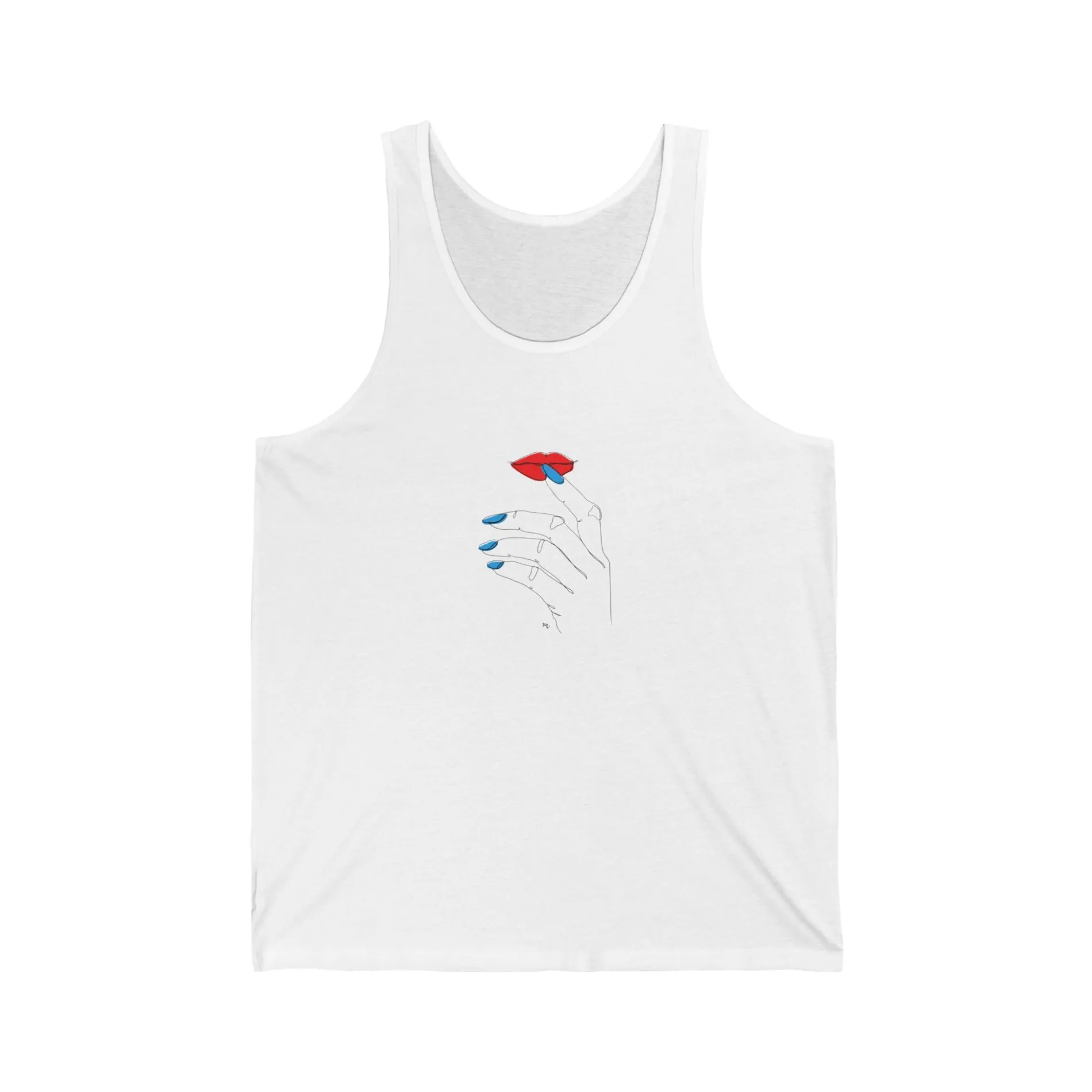 Nail Line Art - Jersey Tank Top