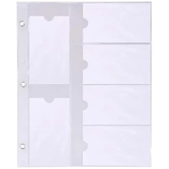 Nail Stamping Plate Storage Binder Refill - 10 Sheets Rectangular