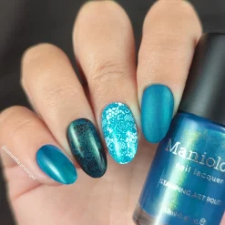 Nightshade: Moonwake (B528) - Teal With Gold Shimmer Stamping Polish