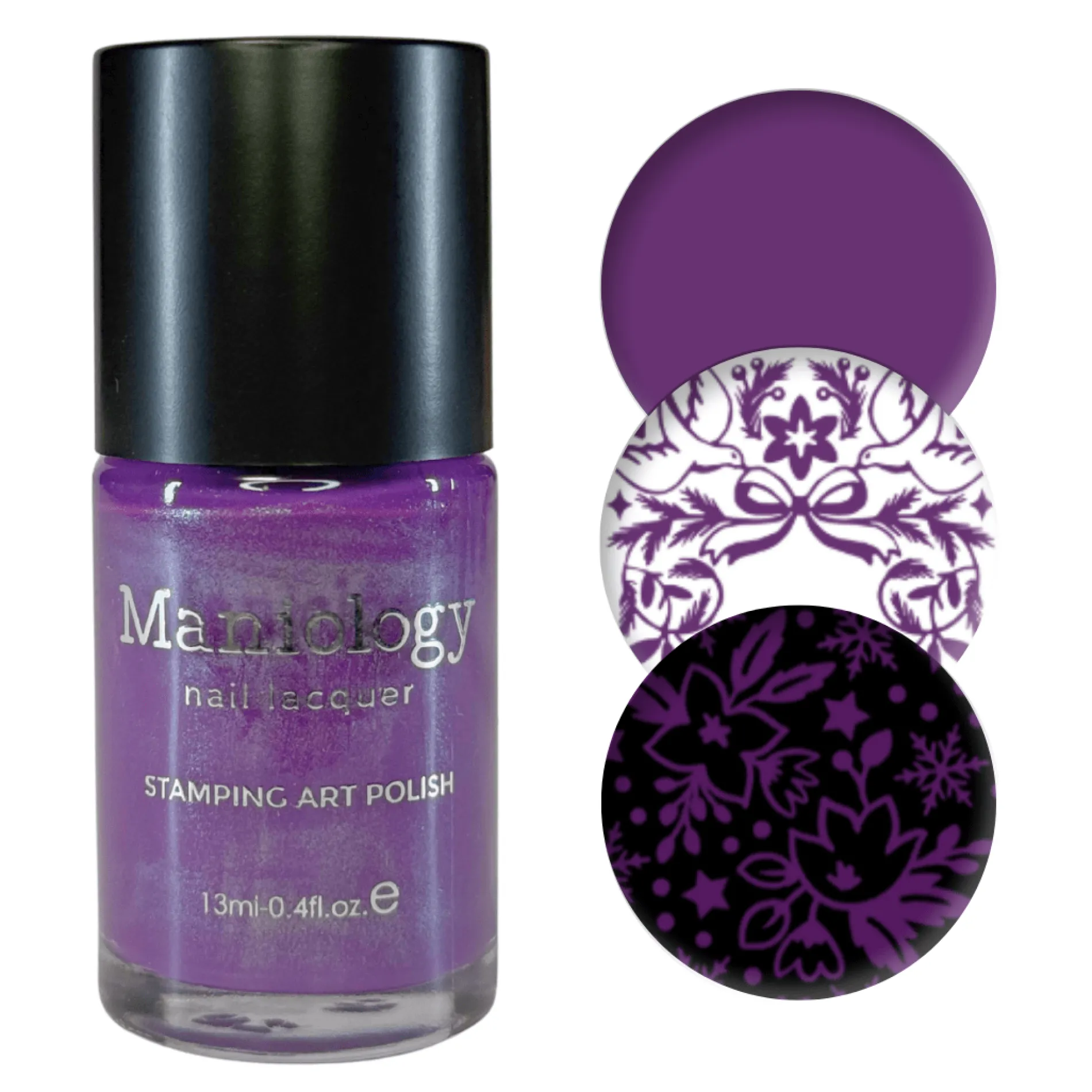 Northern Gleam: Aurora Veil (B566) - Purple Pearl Cream Stamping Polish