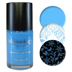 Northern Gleam: Icy Sky (B567) - Blue Pearl Cream Stamping Polish