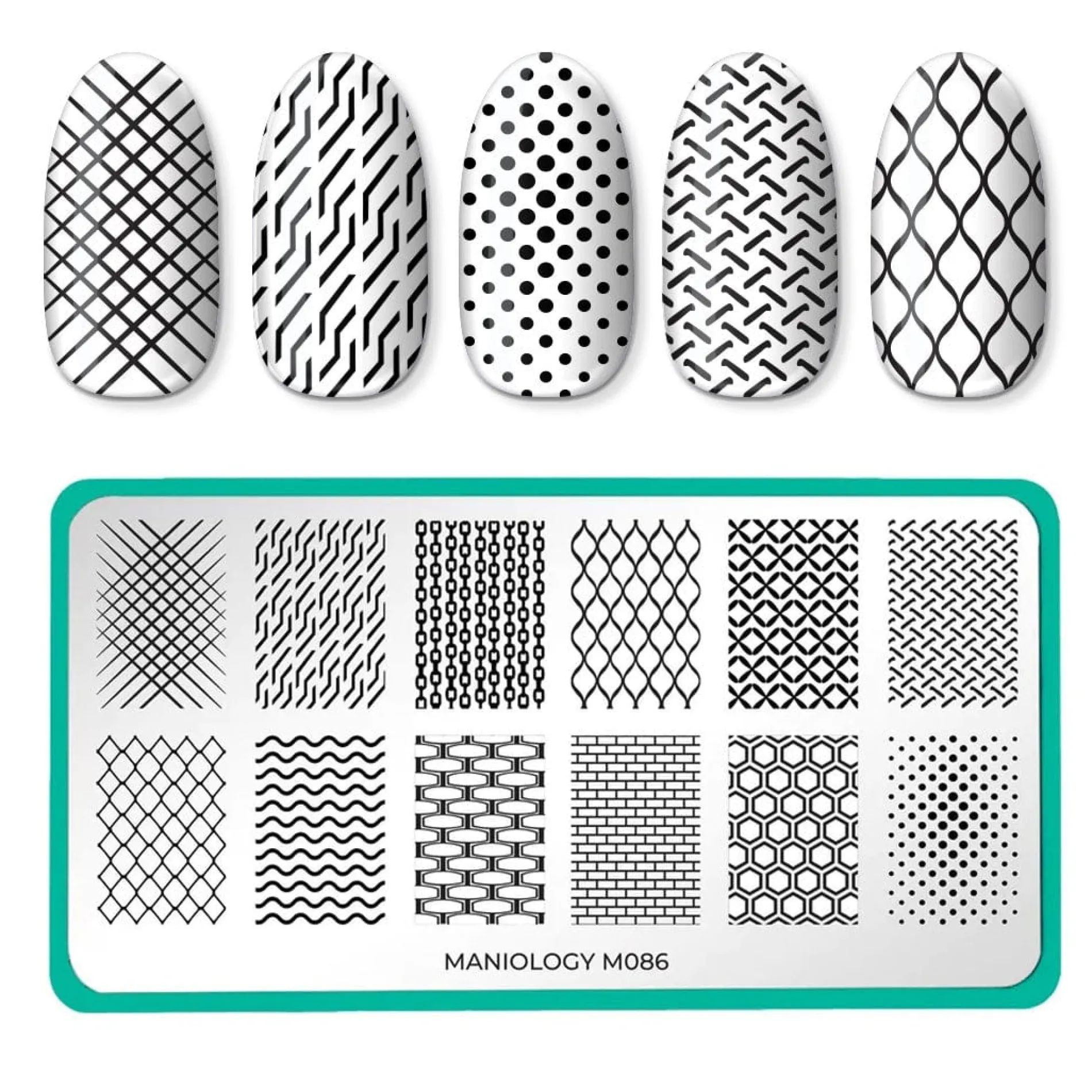 Patterns: Chain Reaction (m086) - Nail Stamping Plate