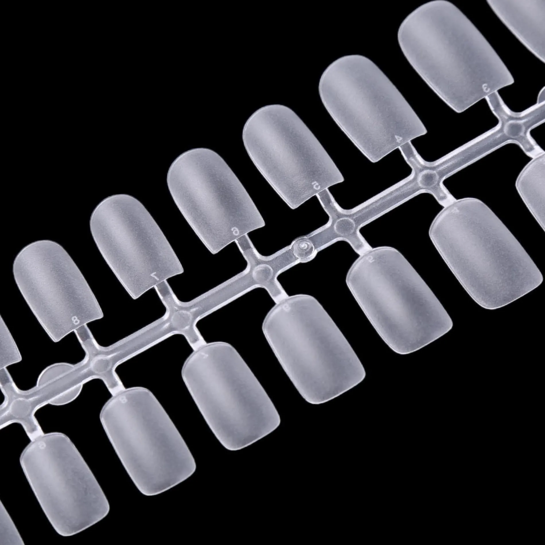 300pcs Full Cover Nail Tips for Extension in 15 Sizes - Short Square