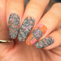 Peony Petals (M665) - Nail Stamping Plate