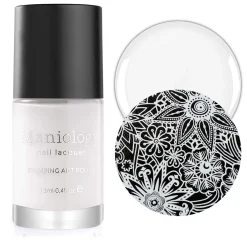 Perfect Trio - Bam! White + Straight Up Black Stamping Polish + Smudge Free Top Coat 3pc Bundle