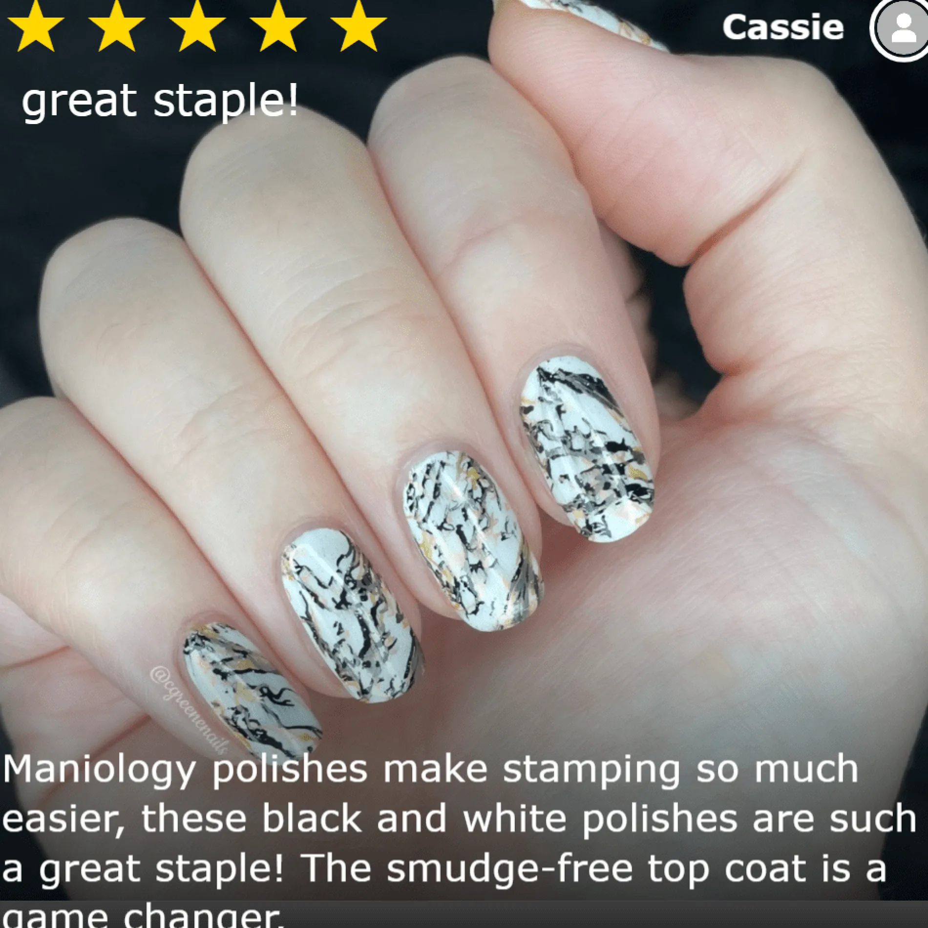 Perfect Trio - Bam! White + Straight Up Black Stamping Polish + Smudge Free Top Coat 3pc Bundle