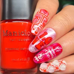 Pout (B539) - Bright Orange Red Stamping Polish