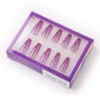 Purple Nebula Press On Nails - Medium Coffin