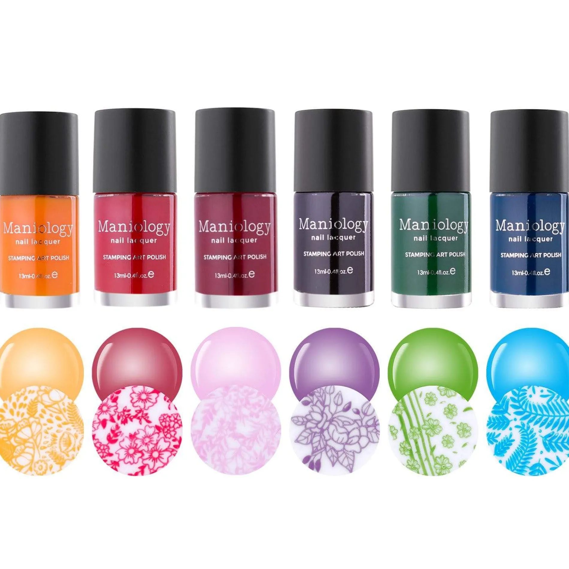 Rainbow Splash: 6-Piece Sheer Tint Stamping Polish Set