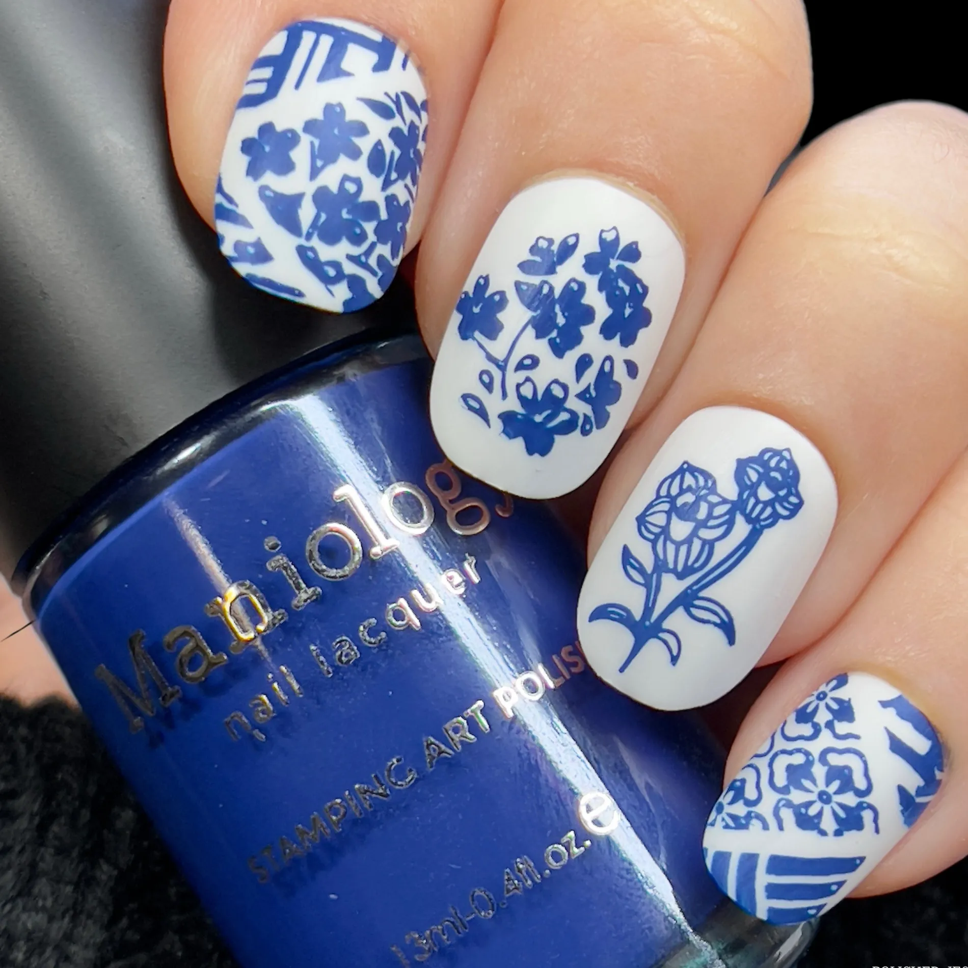 Royal Blue (B375) - Dark Blue Stamping Polish