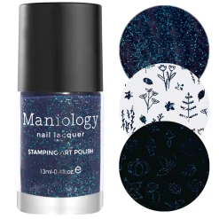 Rustic: Peacock (B454) - Blue Holo-Sanded Stamping Polish