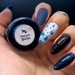 Rustic: Peacock (B454) - Blue Holo-Sanded Stamping Polish