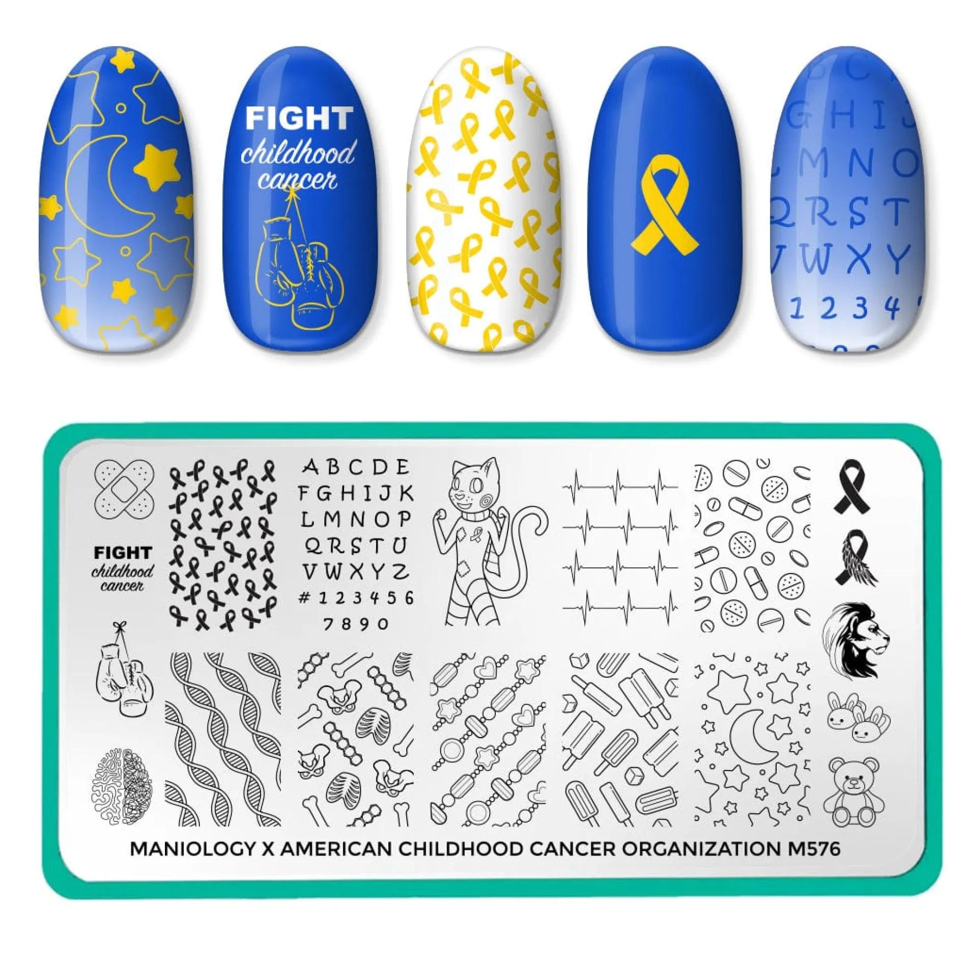 SFAC: American Childhood Cancer Organization (M576) - Nail Stamping Plate