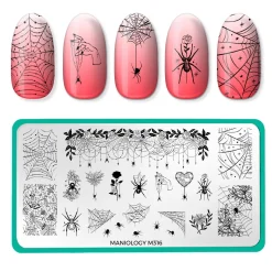 Shadowy Halloween (M312-M316) - Set of 5 Nail Stamping Plates