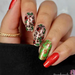 Shaka Santa ( B411 ) - Sand Red Stamping Polish