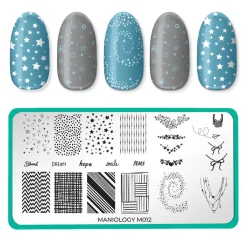Simply Classic Nail Stamping Starter Kit with Blue Polish