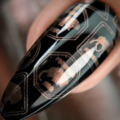 S'more (B479) - Metallic Pearl Chocolate Brown Stamping Polish