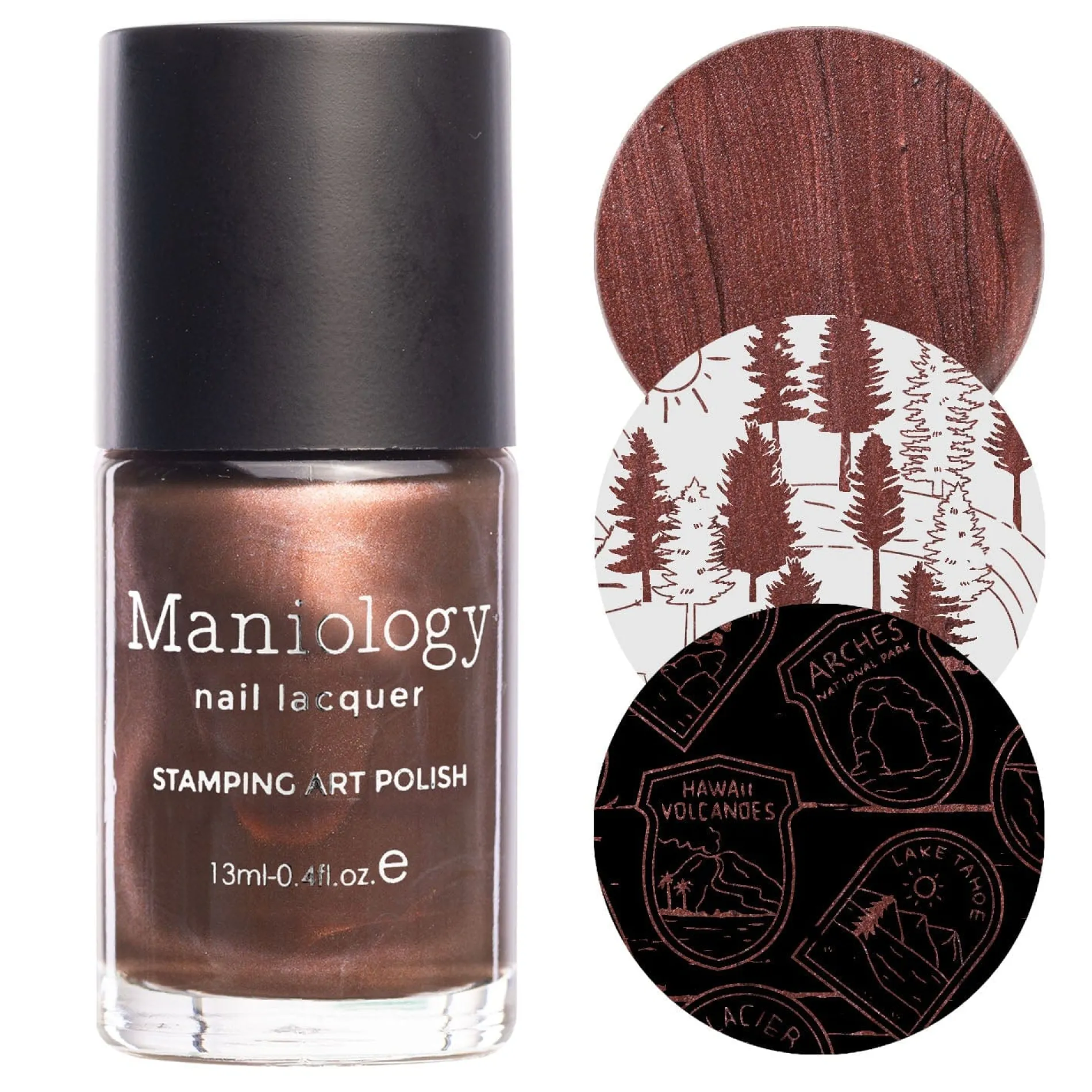 S'more (B479) - Metallic Pearl Chocolate Brown Stamping Polish