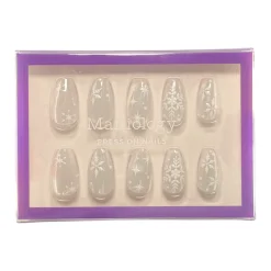 Snow Bunny Press On Nails - Short Almond