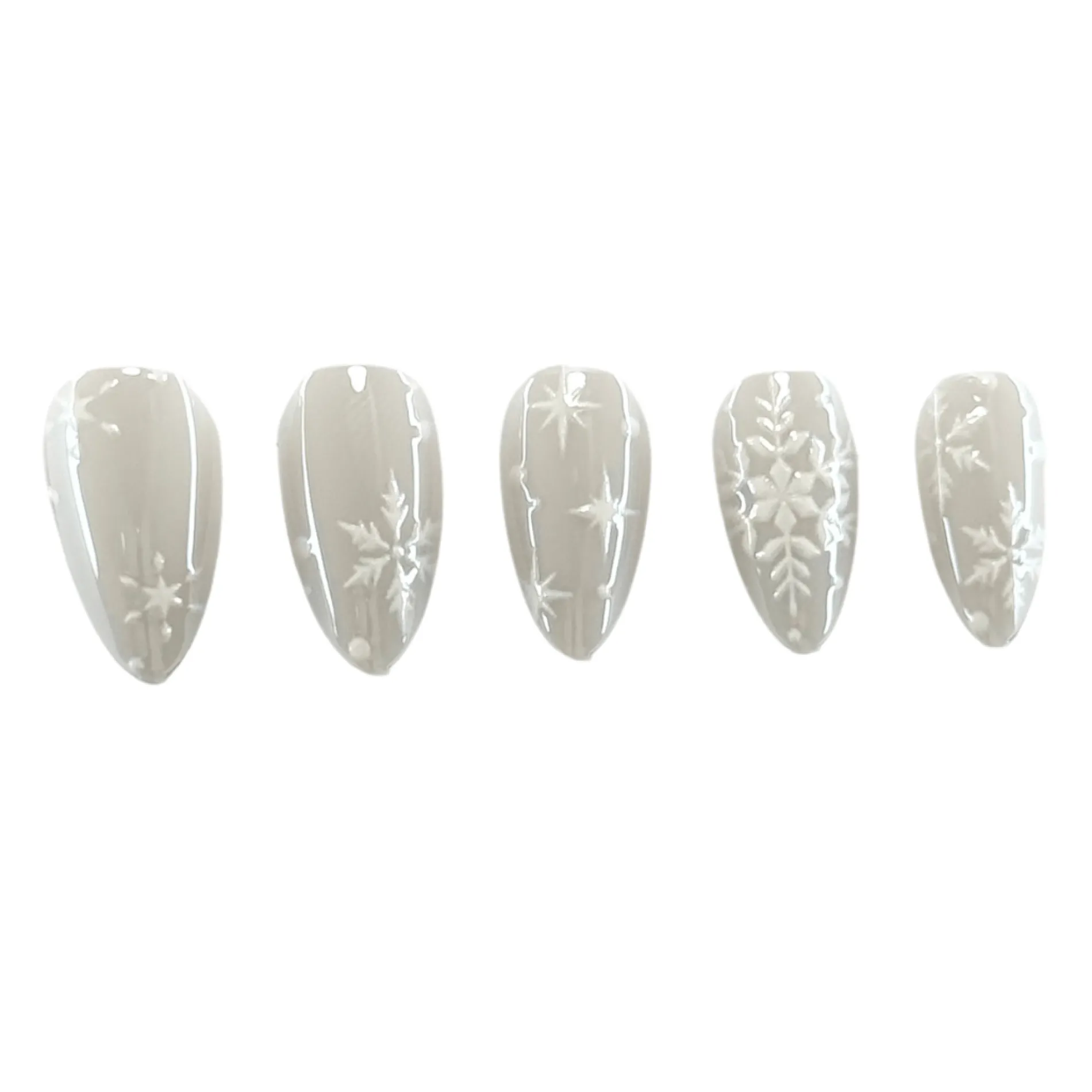 Snow Bunny Press On Nails - Short Almond