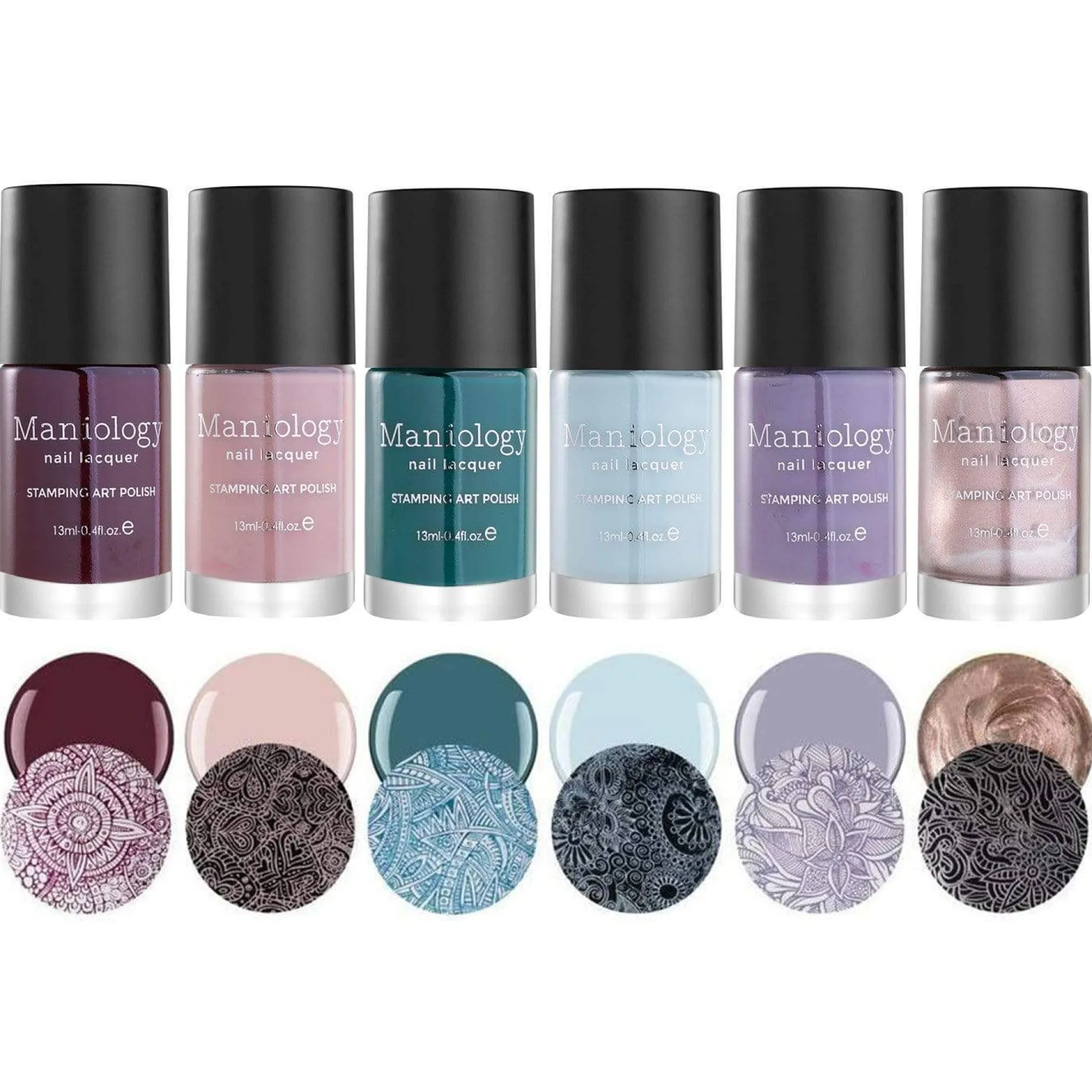 Snowflake Waltz: 6-Piece Stamping Art Polish Set