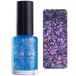 Songbird: Blue Jay (P145) - Blue Jelly Flakies Topper Nail Polish