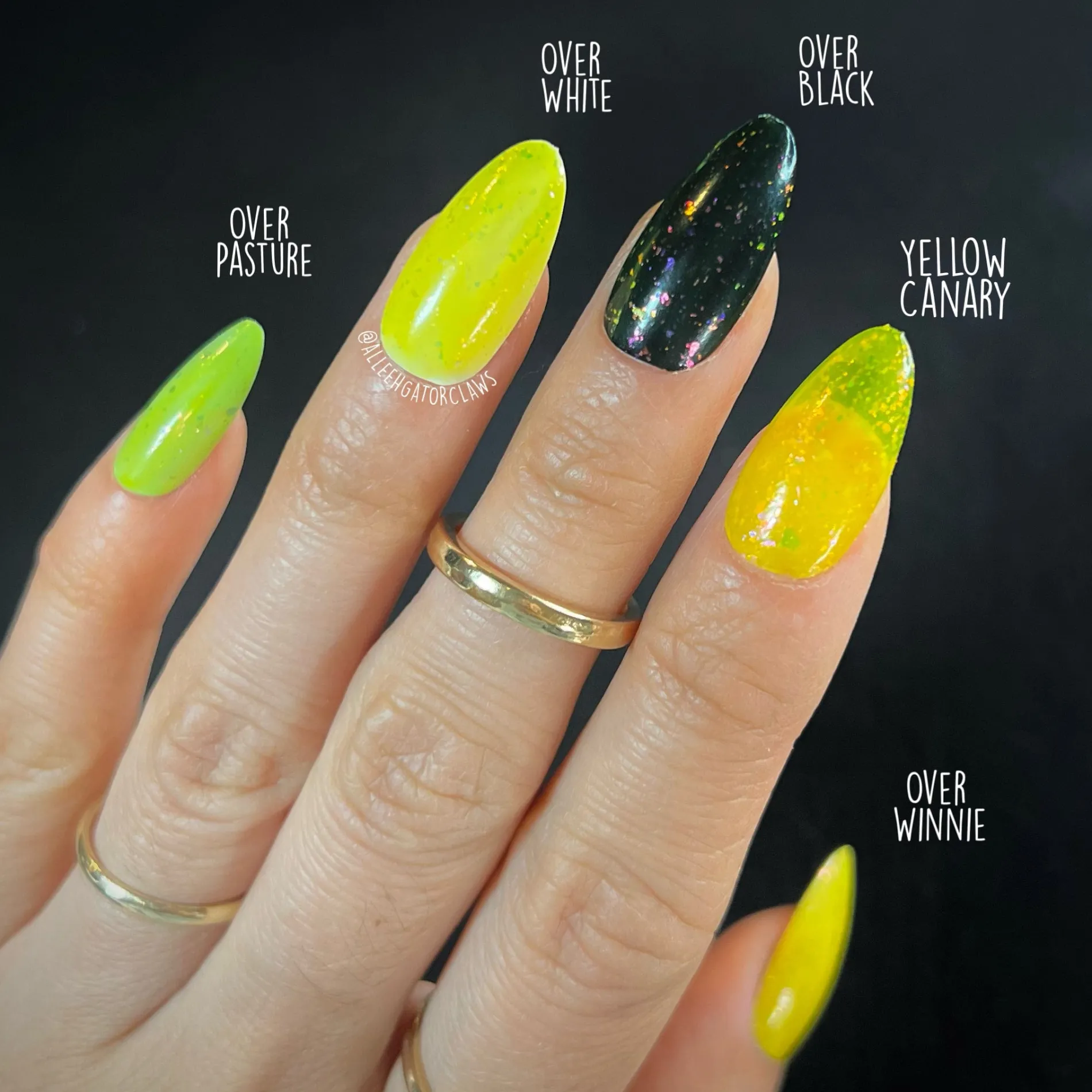 Songbird: Yellow Canary (P144) - Yellow Jelly Flakies Topper Nail Polish