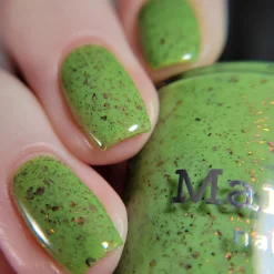 Spring Sonata: Grassy Patch (P127) - Green w/Glitter Flakies Nail Polish