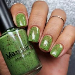 Spring Sonata: Grassy Patch (P127) - Green w/Glitter Flakies Nail Polish