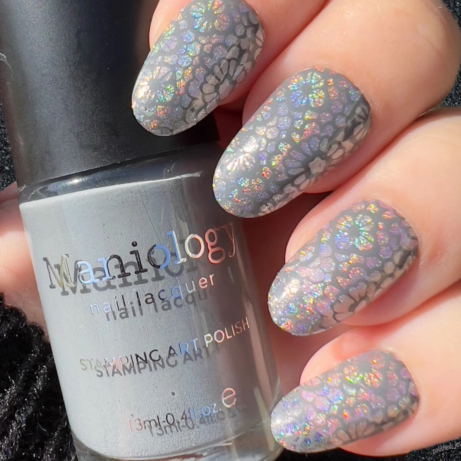 Storm Cloud (B185) - Dark Gray Stamping Polish