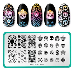 Sugar Skulls (M622) - Nail Stamping Plate