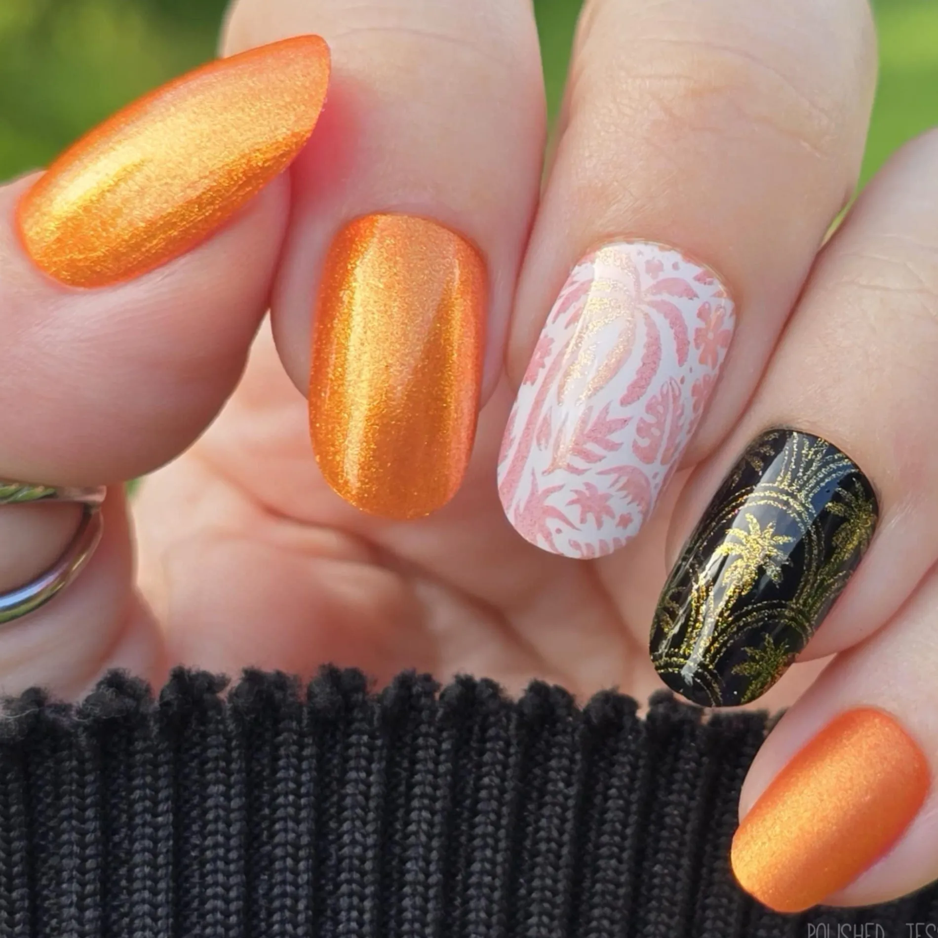Sunset Glow (B553) - Shimmer Orange Stamping Polish