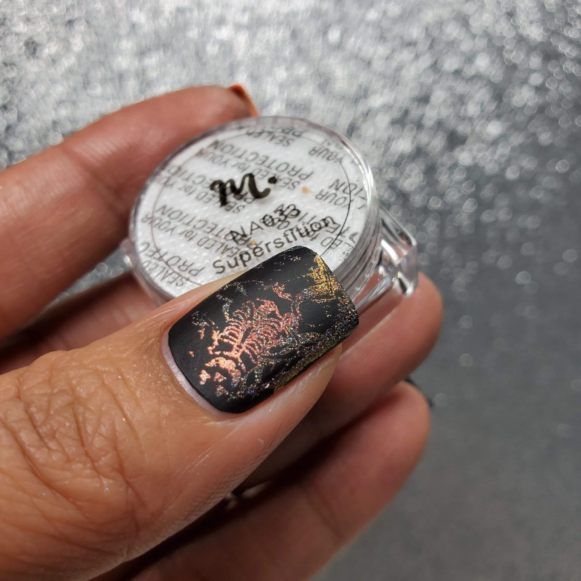 Superstition (NA033) - Copper Orange Holographic Duochrome Nail Art Powder