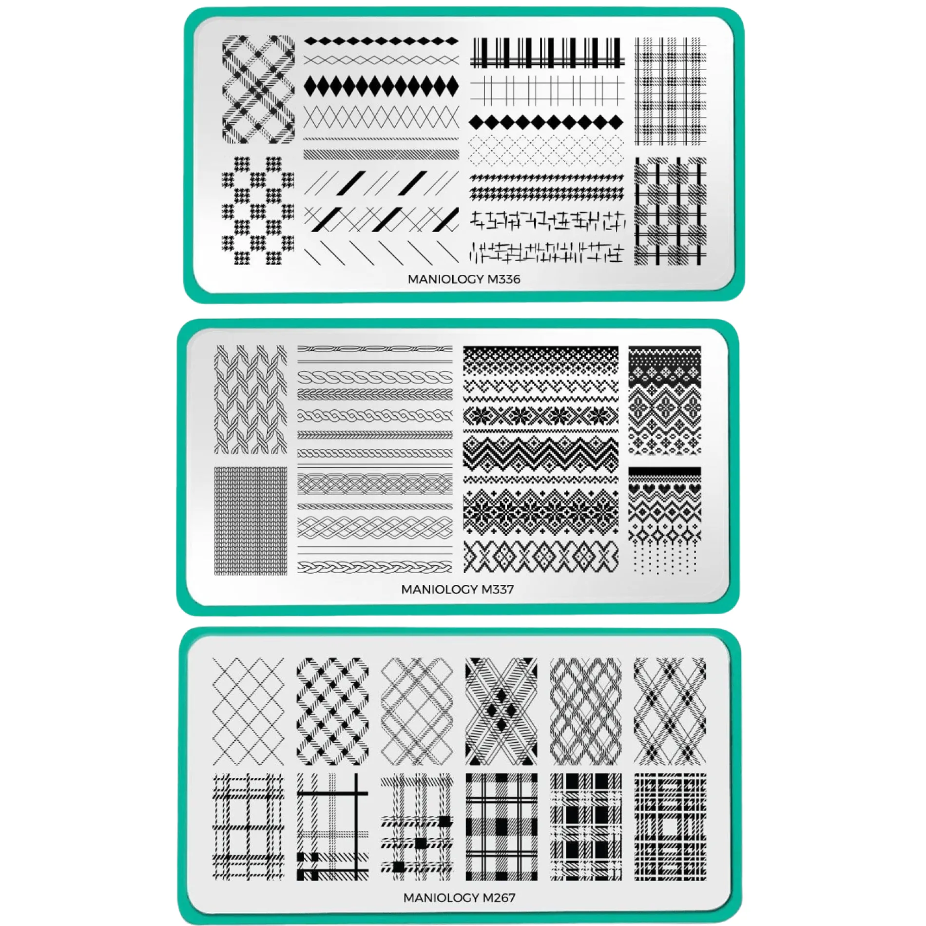 Sweater Weather: Set of 3 Nail Stamping Plates
