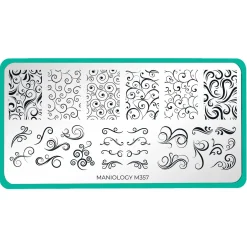 Swirls (M357) - Nail Stamping Plate