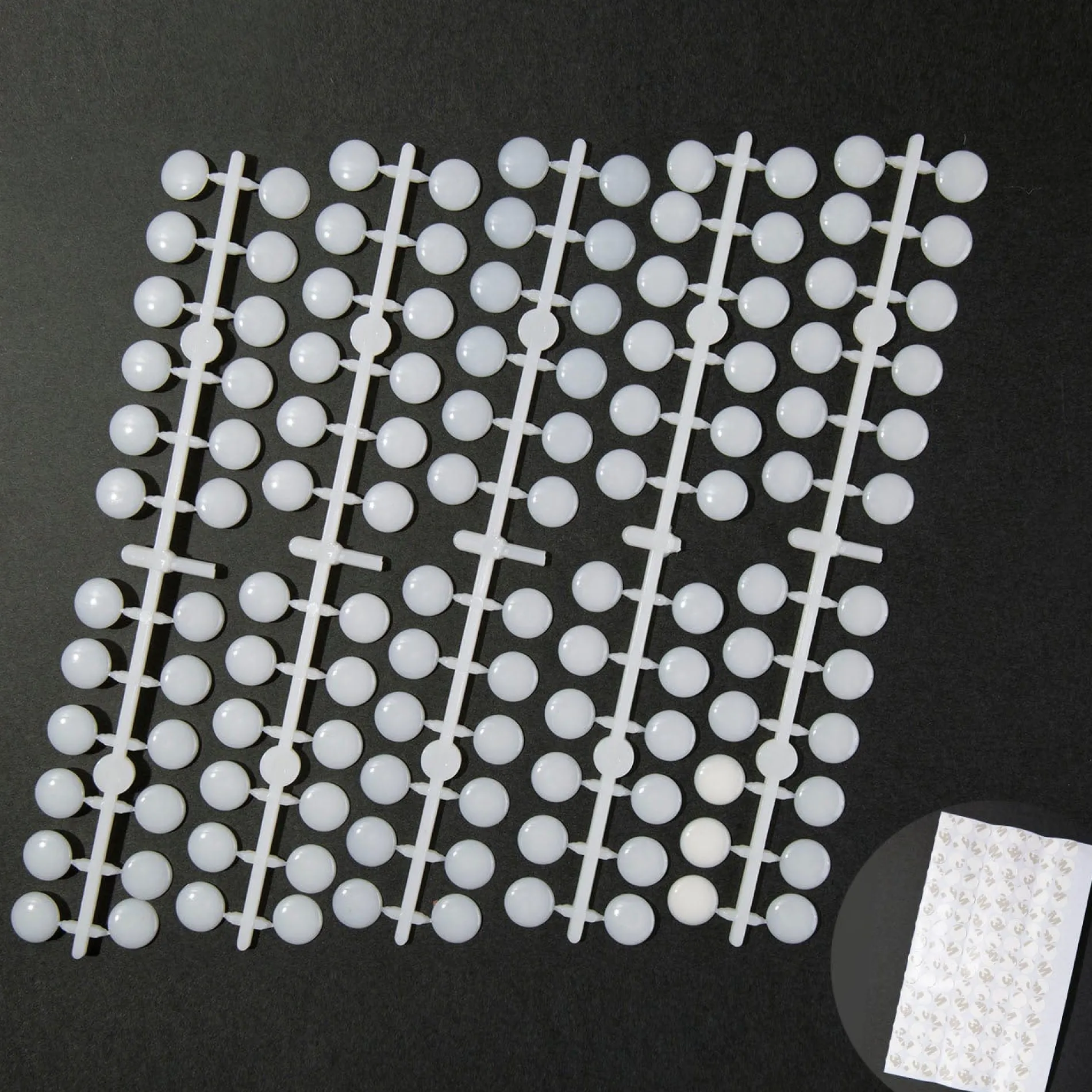 White Self-Adhesive Nail Polish Swatch Dots - Set of 120