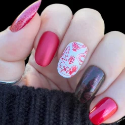 Winterberry (B493) - Pearl Red Stamping Polish