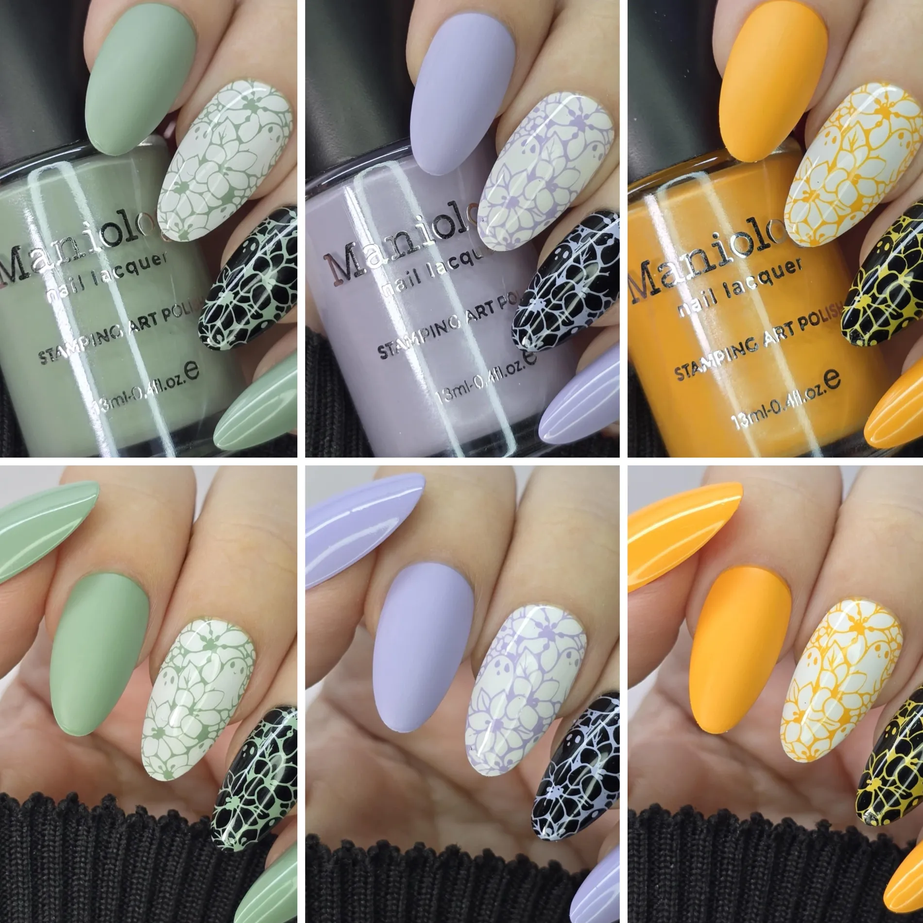Withered Beauty: 3-Piece Pearl Cream Stamping Polish Set