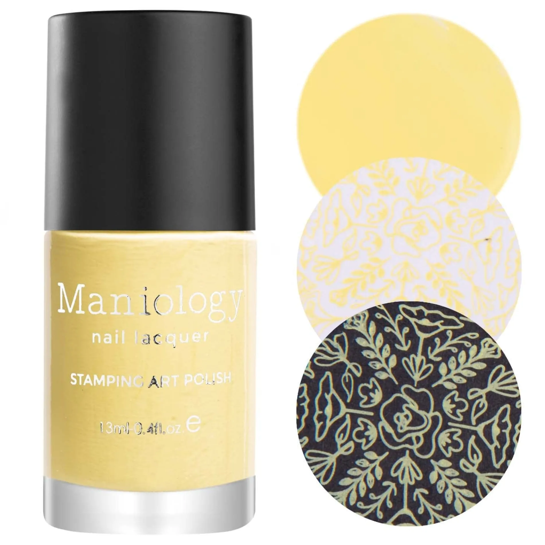Zinnia (B422) - Cream Lemon Yellow Stamping Polish