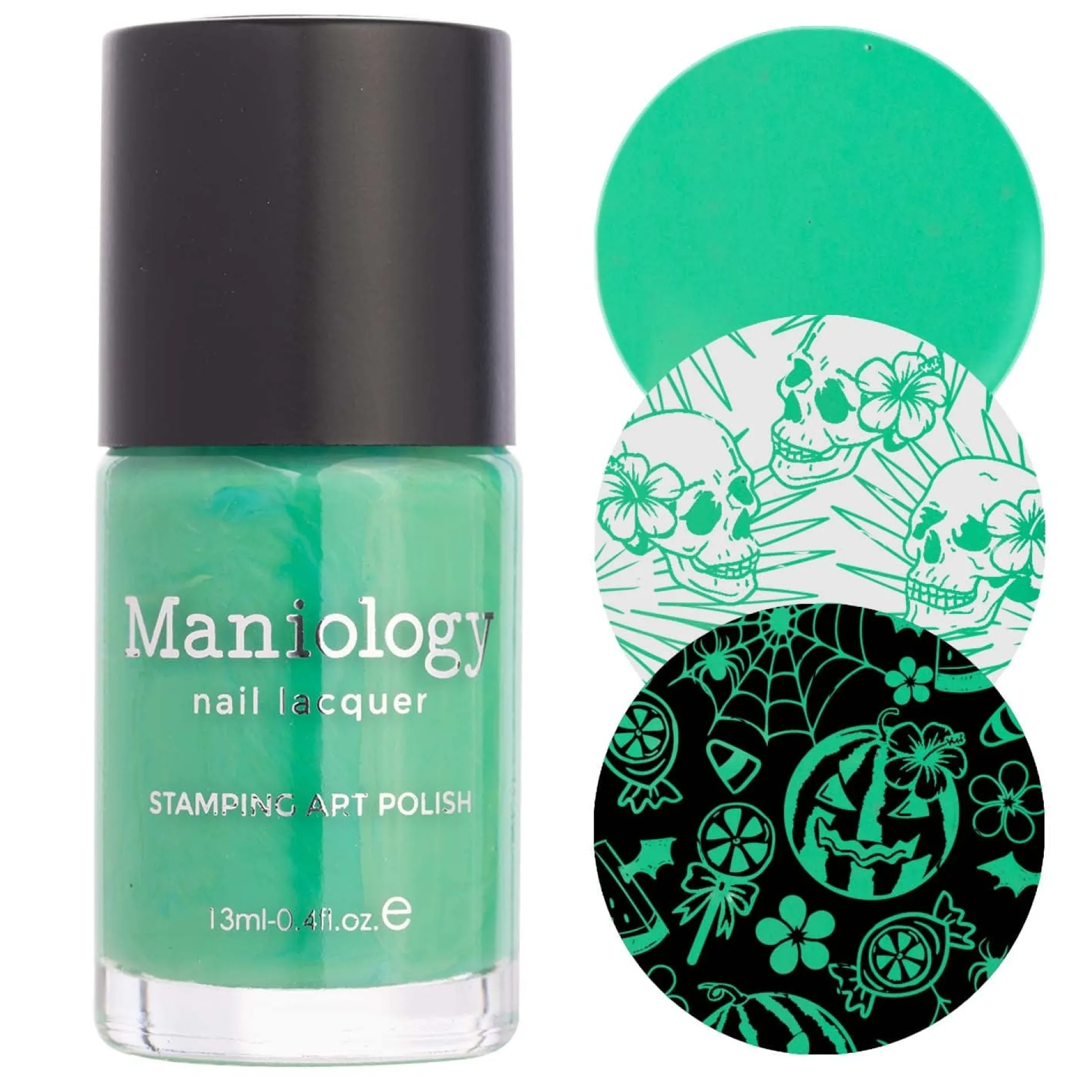 Zombie Hut (B485) - Cream Light Green Stamping Polish